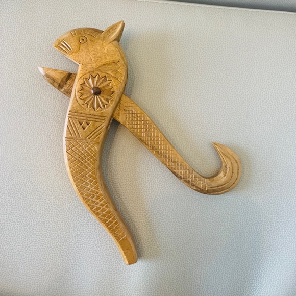 Vintage Hand Carved Beech Wood Nutcracker Horse Head Eastern European - Picture 3 of 4